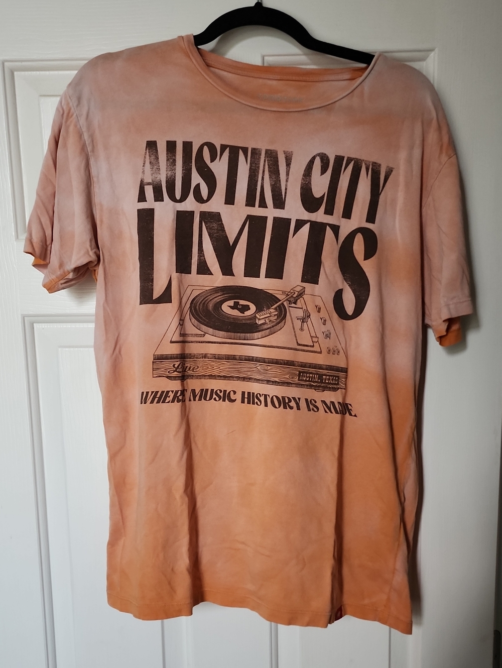 Austin City Limits Peach Tie-Dye Graphic Tee